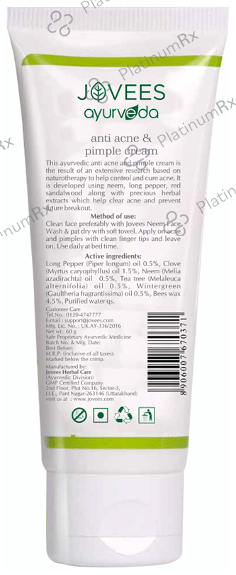 Jovees Anti Acne & Pimple Cream