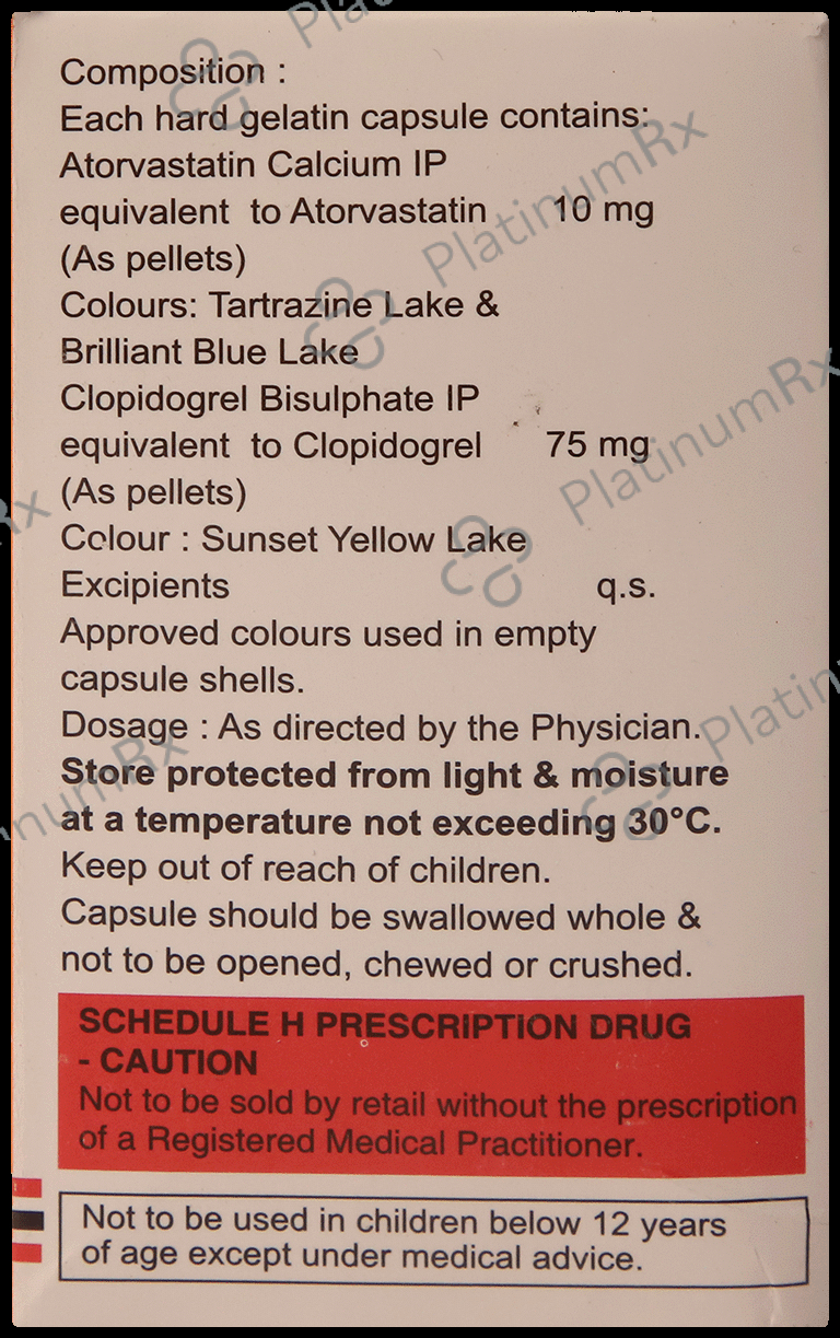 Atorec CV 10/75mg Capsule 10s