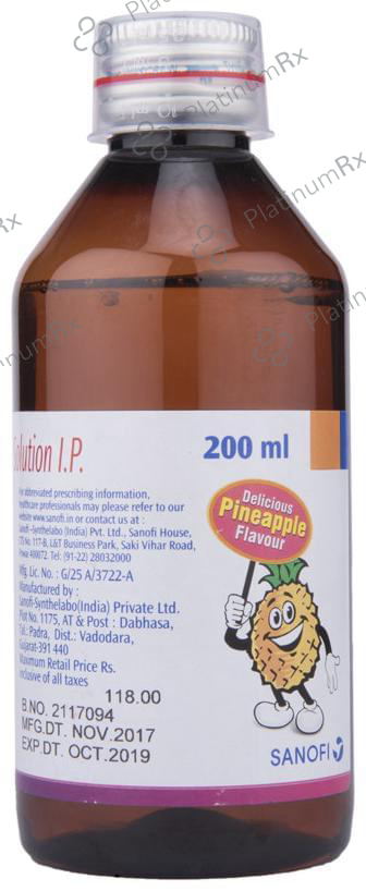 Valparin 200 Oral Solution Delicious Pineapple