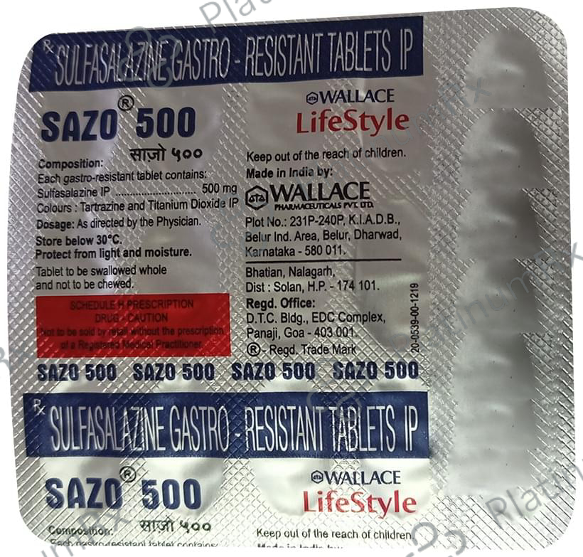 Sazo 500mg Tablet 15s