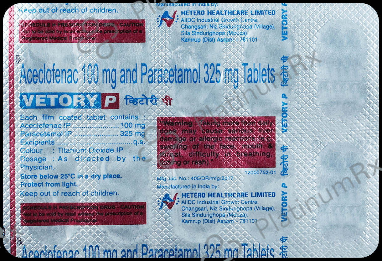 Vetory P 100/325mg Tablet 10s
