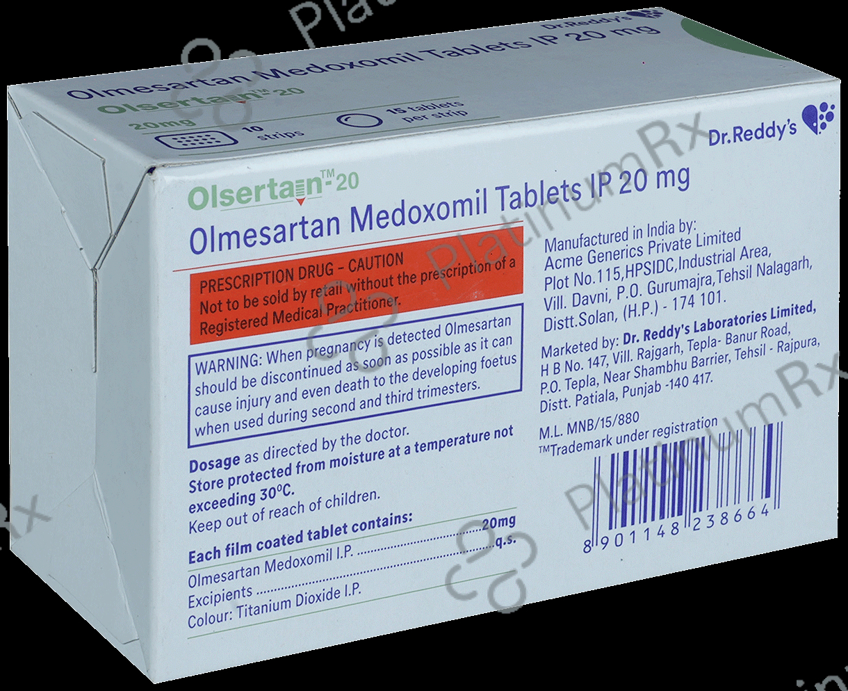 Olsertain 20mg Tablet 15s