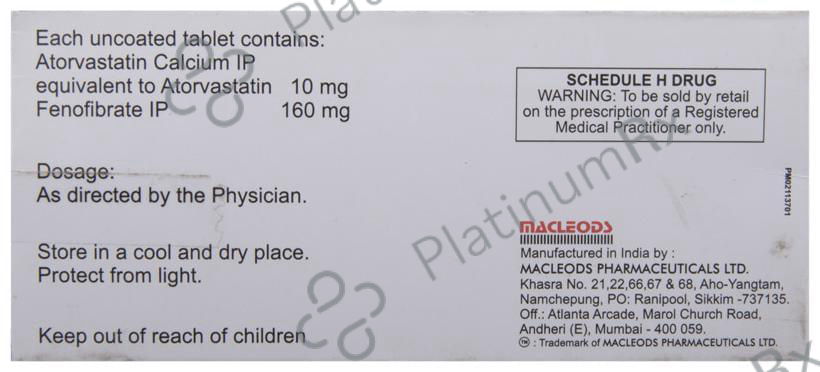 Mactor F 10/160mg Tablet 10s
