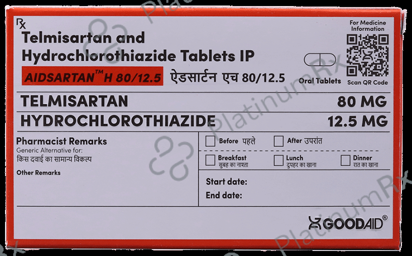 Aidsartan H 80/12.5 Tablet