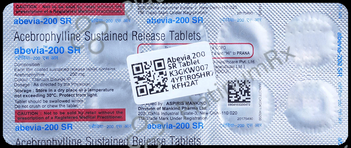 Abevia SR 200mg Tablet 10s
