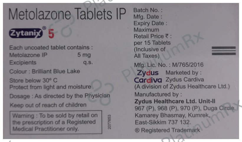 Zytanix 5mg Tablet 15s