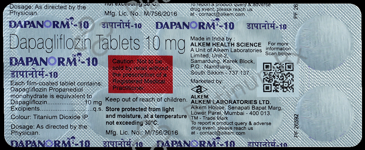 Dapanorm 10mg Tablet 10s