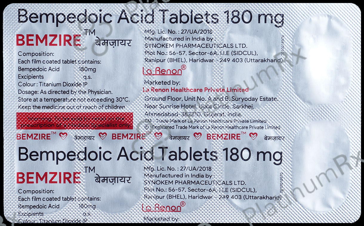 Bemzire 180mg Tablet 10s