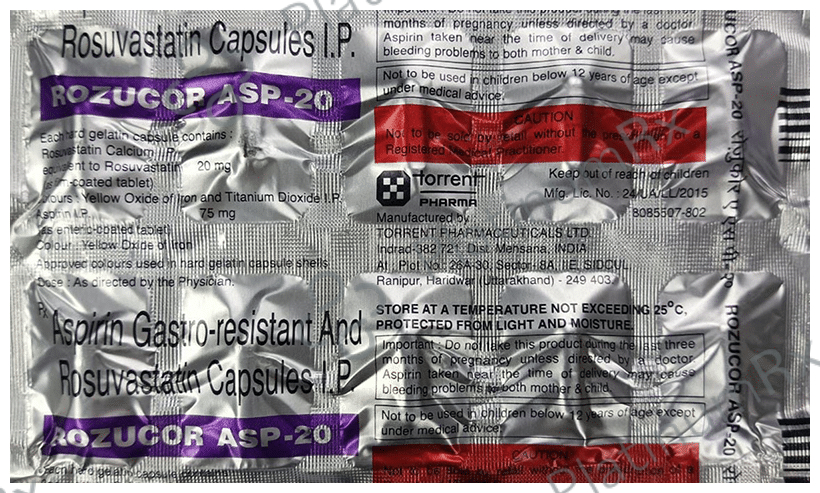 Rozucor ASP 20/75mg Capsule 10s
