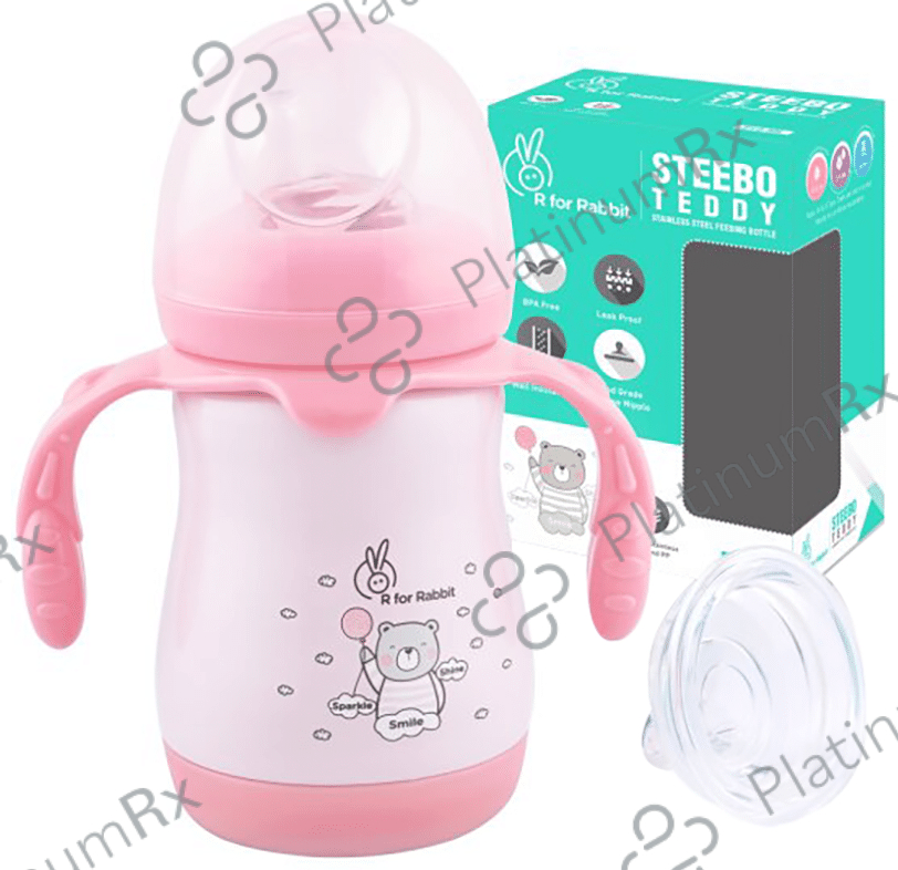 R for Rabbit Steebo Teddy Spout Cup Pink