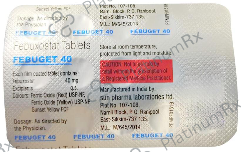 Febuget 40mg Tablet 15s