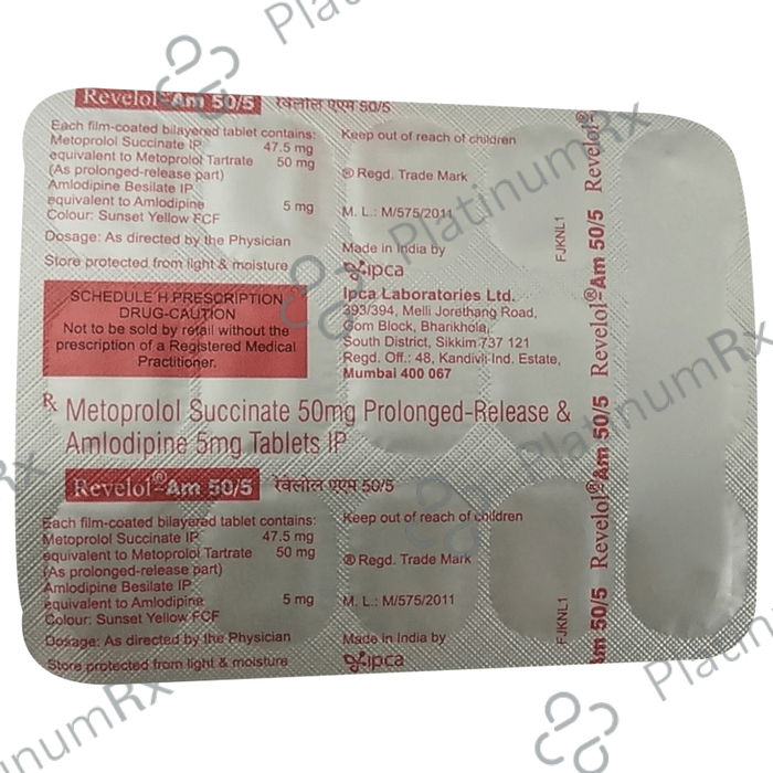 Revelol AM 0.2/50/5mg Tablet PR 15s