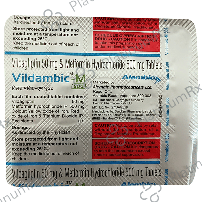 Vildambic M 500/50mg Tablet 15s