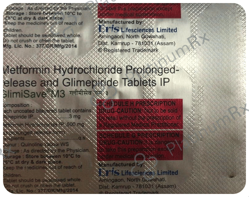 Glimisave M 3/500mg Tablet PR 15s