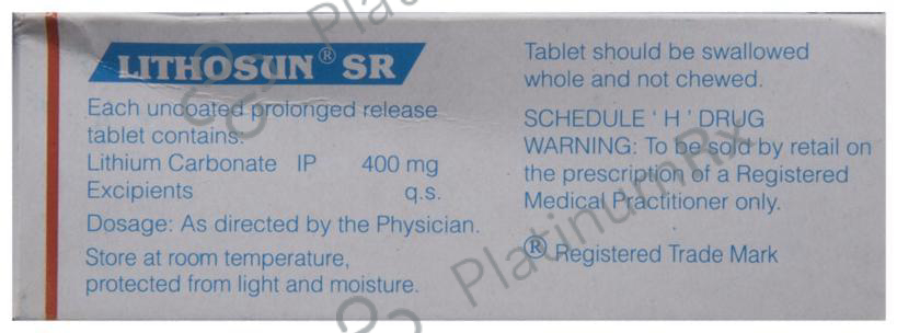Lithosun SR 400mg Tablet 10s