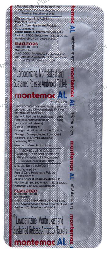 Montemac AL 75/5/10mg Tablet 10s