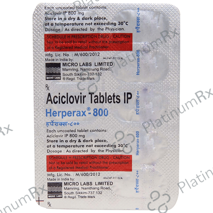 Herperax 800mg Tablet 10s