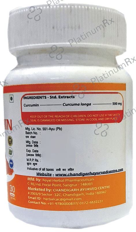 Chandigarh Ayurved Centre Curcumin Capsule