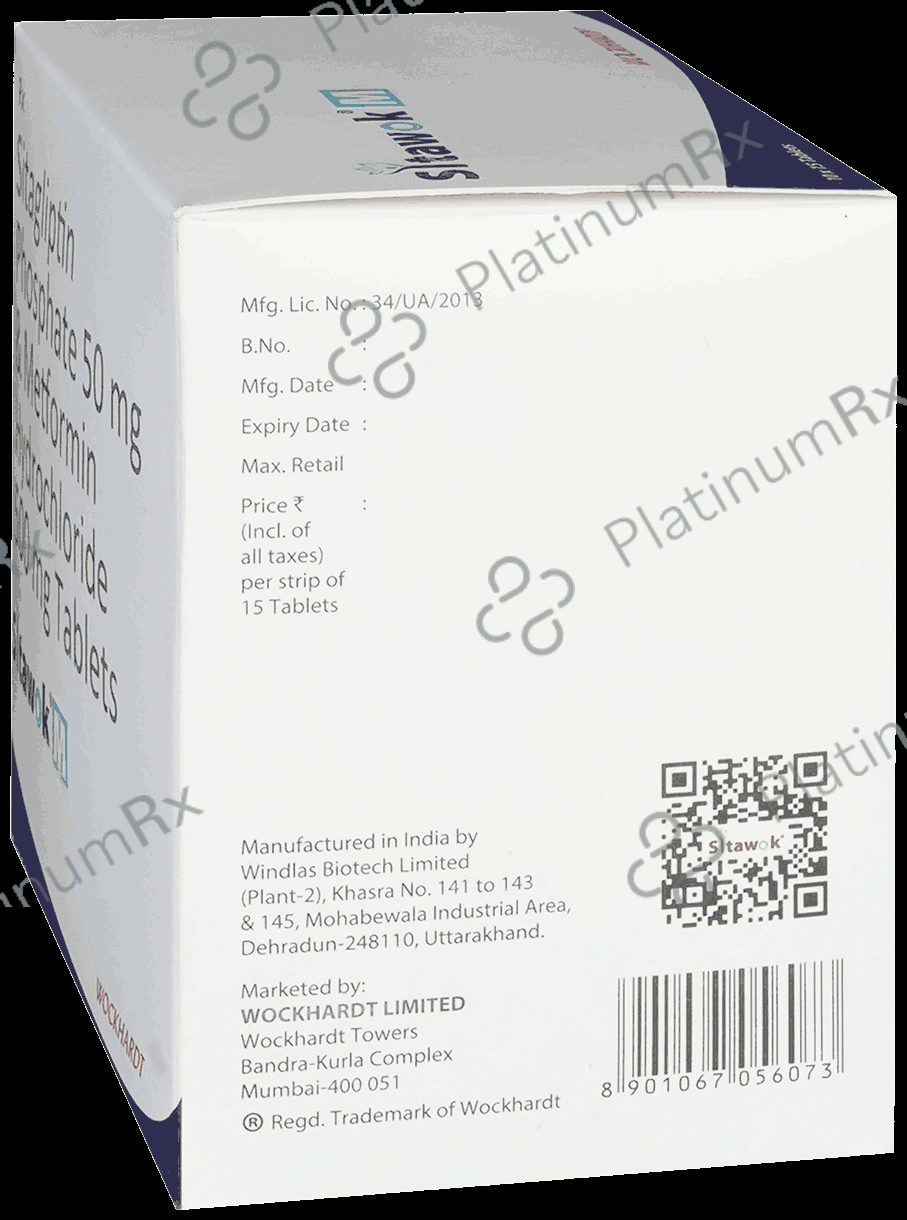 Sitawok M 500 500/50mg Tablet 15s