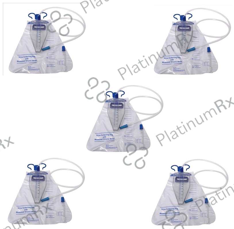 Alpha Urometer Uromeasure Bag with Measure Flexible Bottle 5 units