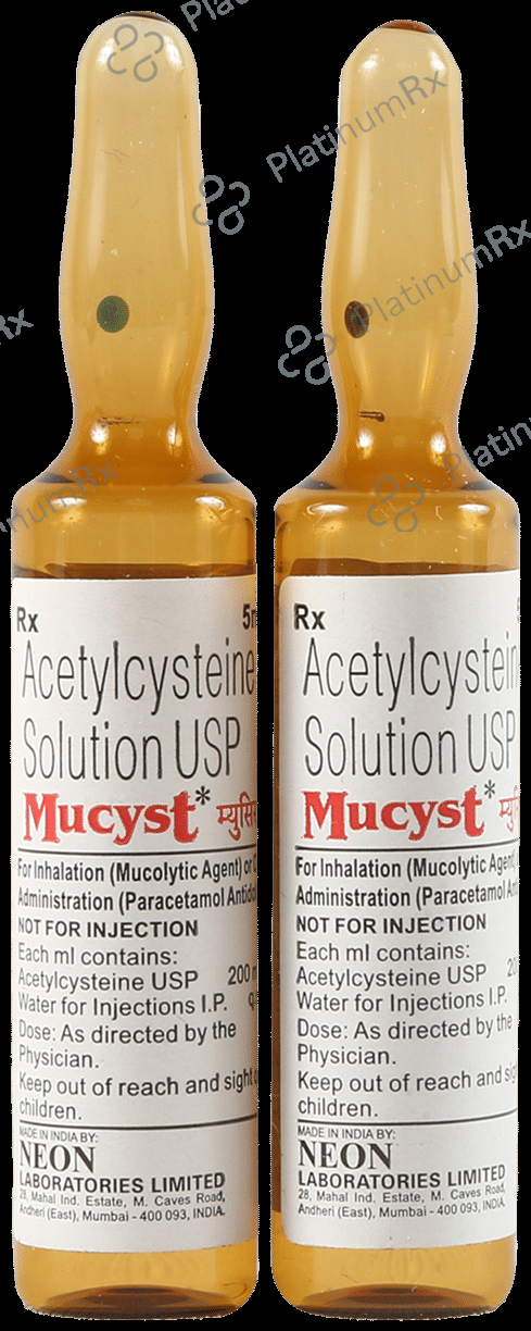 Mucyst 1000mg Injection 5ml
