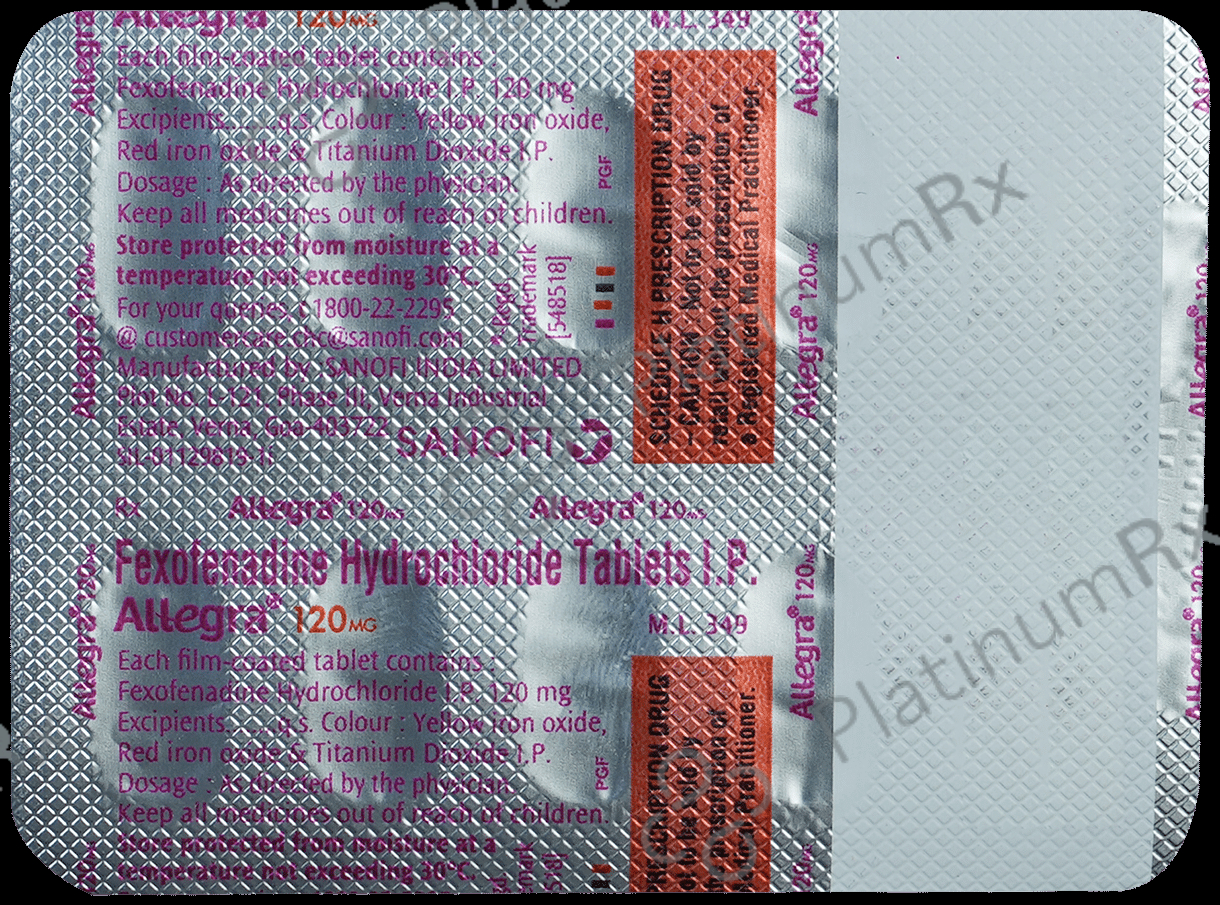 Allegra 120mg Tablet 10s