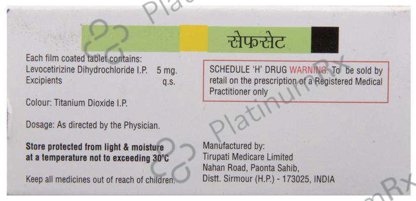 Safecet 5mg Tablet 10s