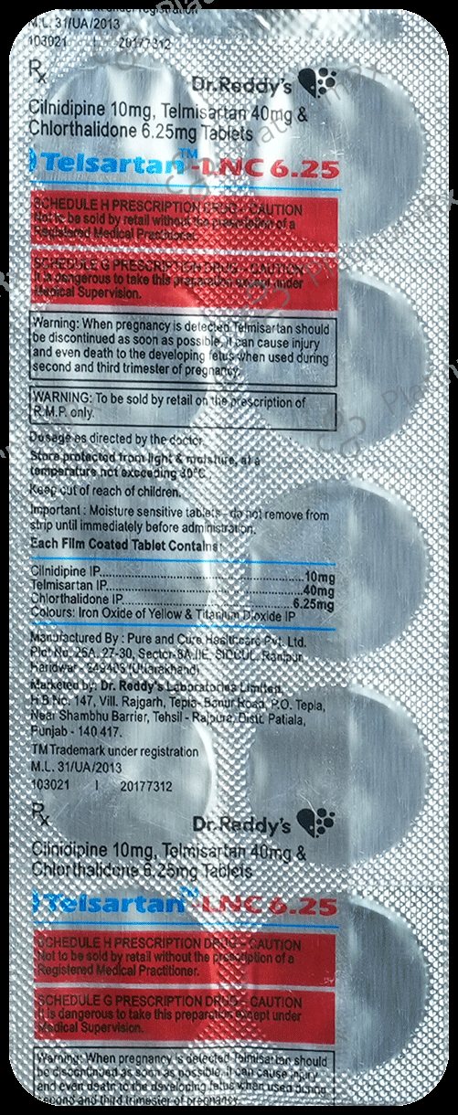 Telsartan-LNC 6.25 Tablet