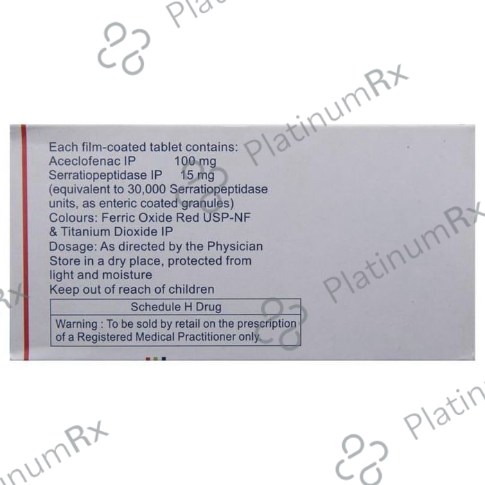 Zerodol S 100/15mg Tablet 10s