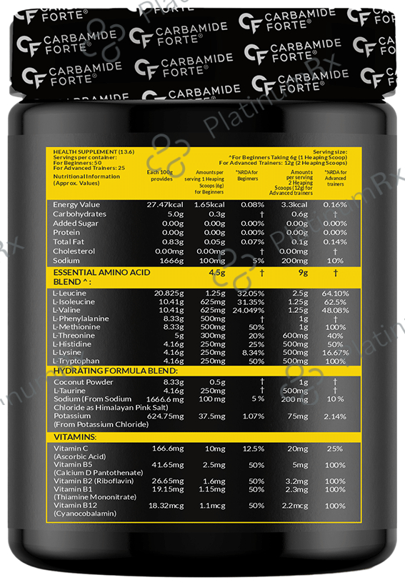 Carbamide Forte EAA with BCAA Powder Lemon Zest