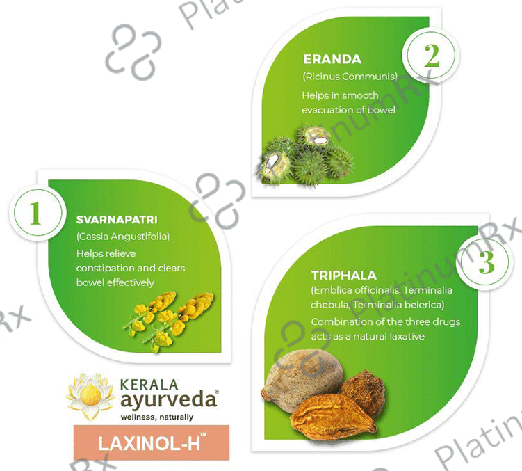 Kerala Ayurveda Laxinol-H Capsule - Eases Constipation