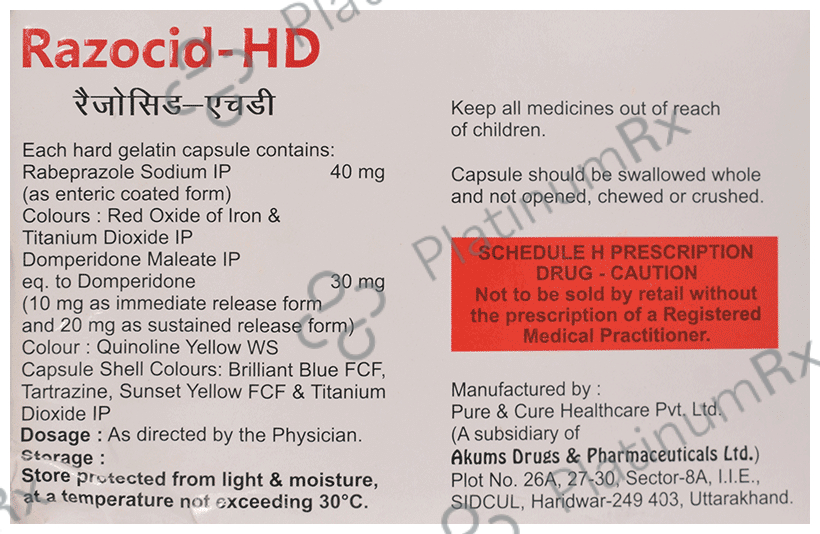 Razocid HD 30mg/20mg Tablet