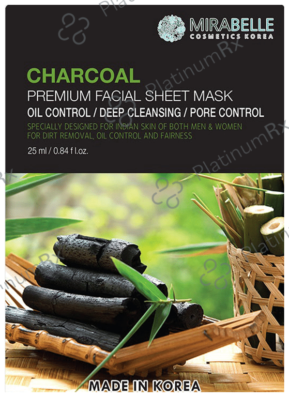 Mirabelle Cosmetics Korea Charcoal Premium Facial Sheet Mask