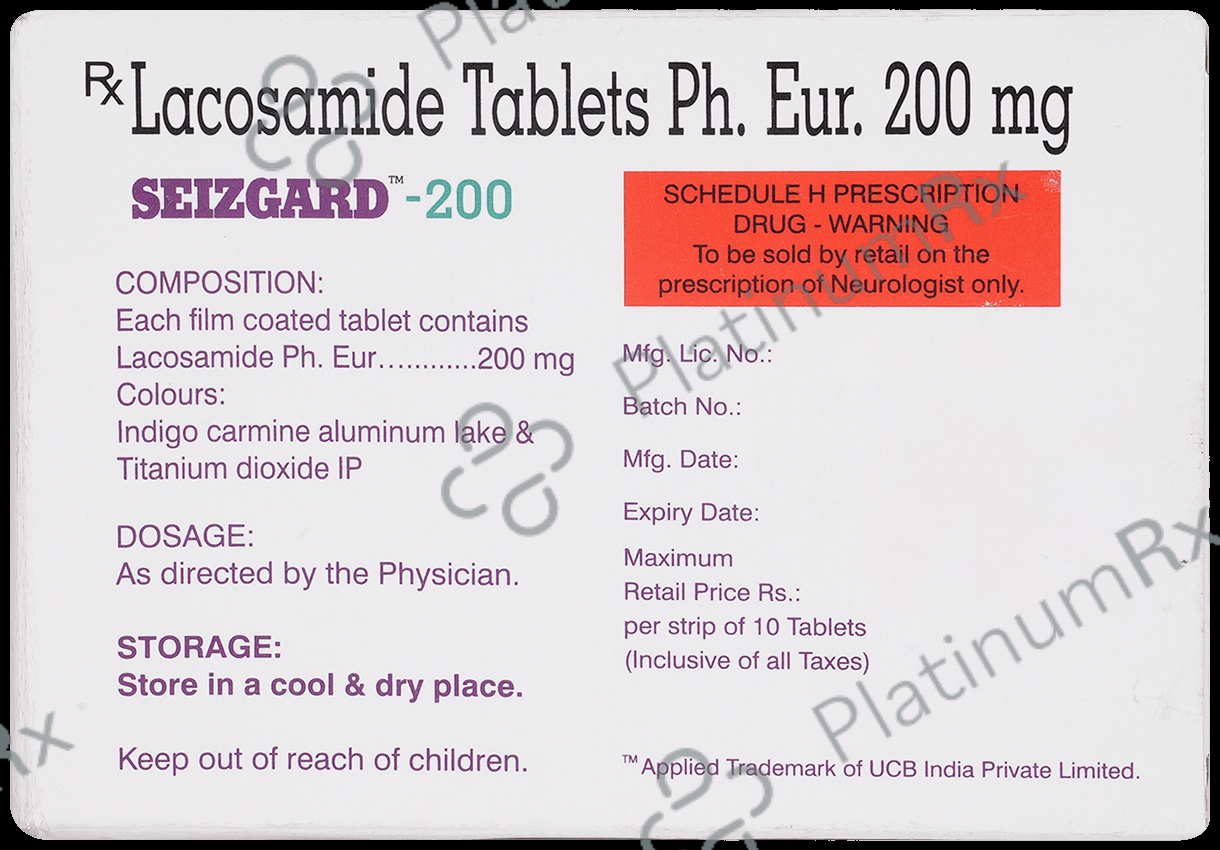 Seizgard 200mg Tablet
