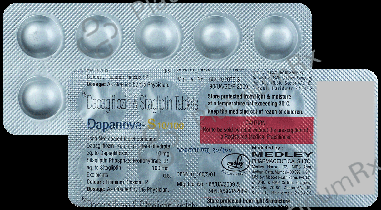 Dapanova S 10/100mg Tablet 10s
