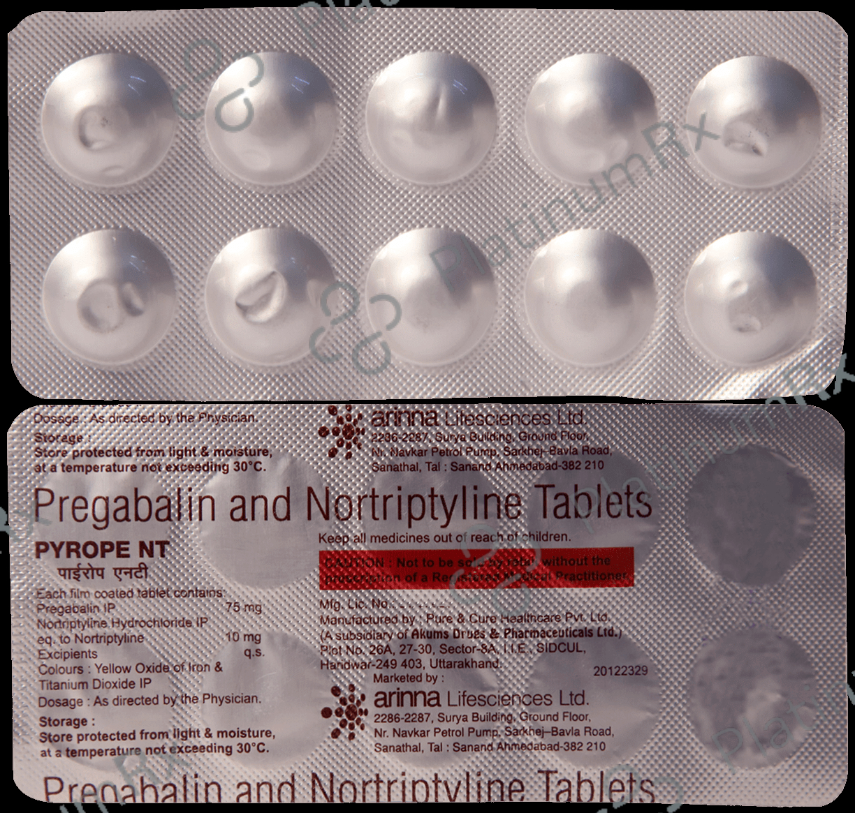 Pyrope NT 75mg/10mg Tablet