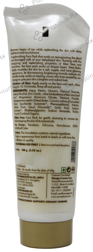 Ozone D-Tan Face Pack