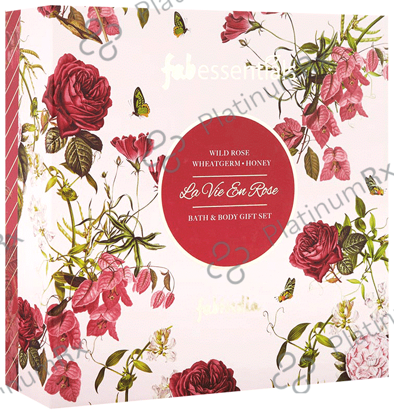 Fabessentials Wild Rose, Wheatgerm, Honey, La Vie En Rose Bath & Body Gift Set