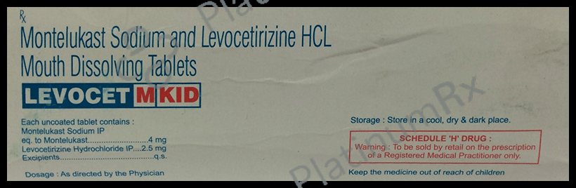 Levocet M 2.5/4mg Kid Tablet MD 10s