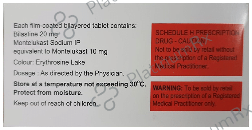 Bilast M 20/10mg Tablet 15s