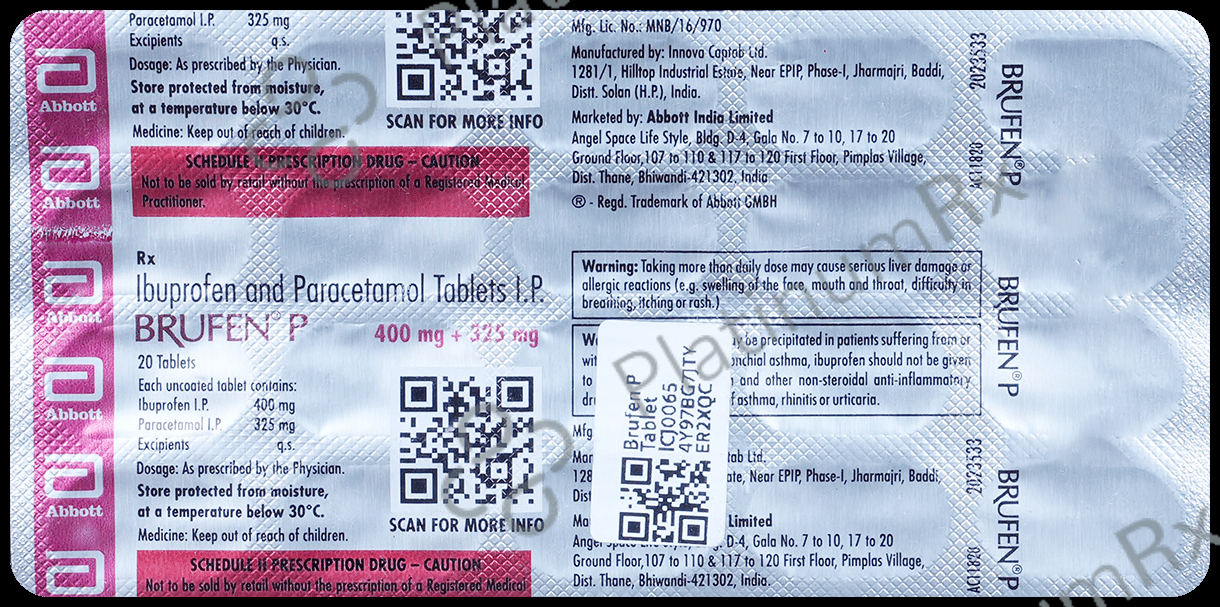 Brufen P 400/325mg Tablet 20s