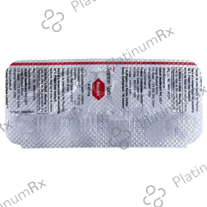 Rivotril 0.25mg Tablet