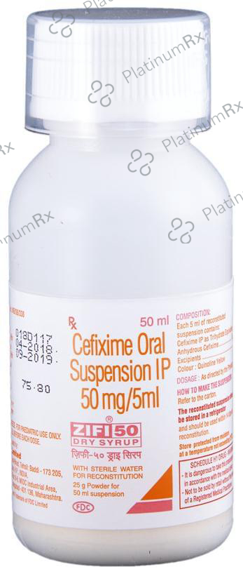 Zifi 50 Dry Syrup 50 Oral Suspension