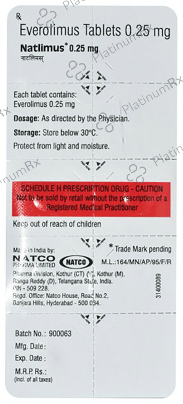 Natlimus 0.25mg Tablet