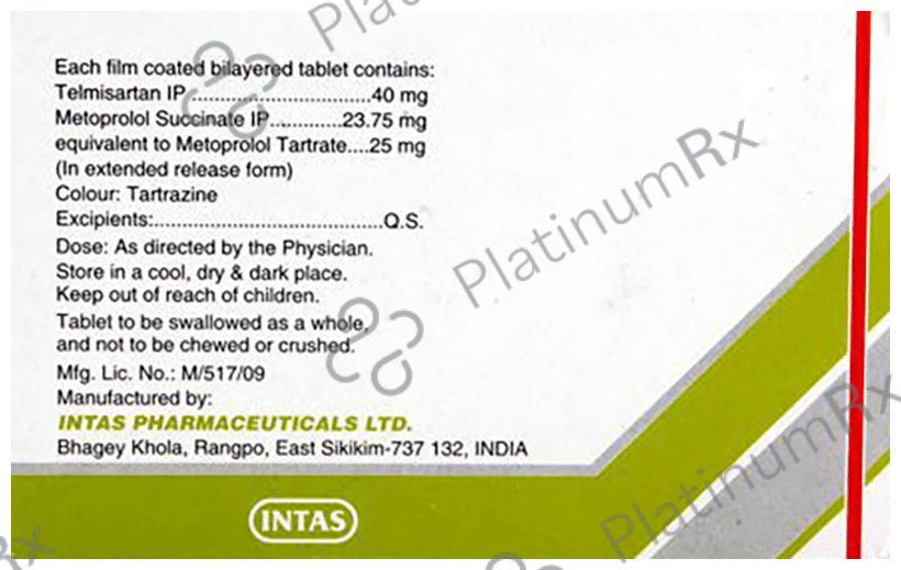 Sartel Beta 25/40mg Tablet ER 15s