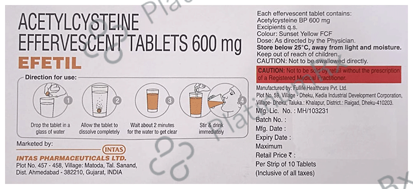 Efetil Tablet Orange Sugar Free
