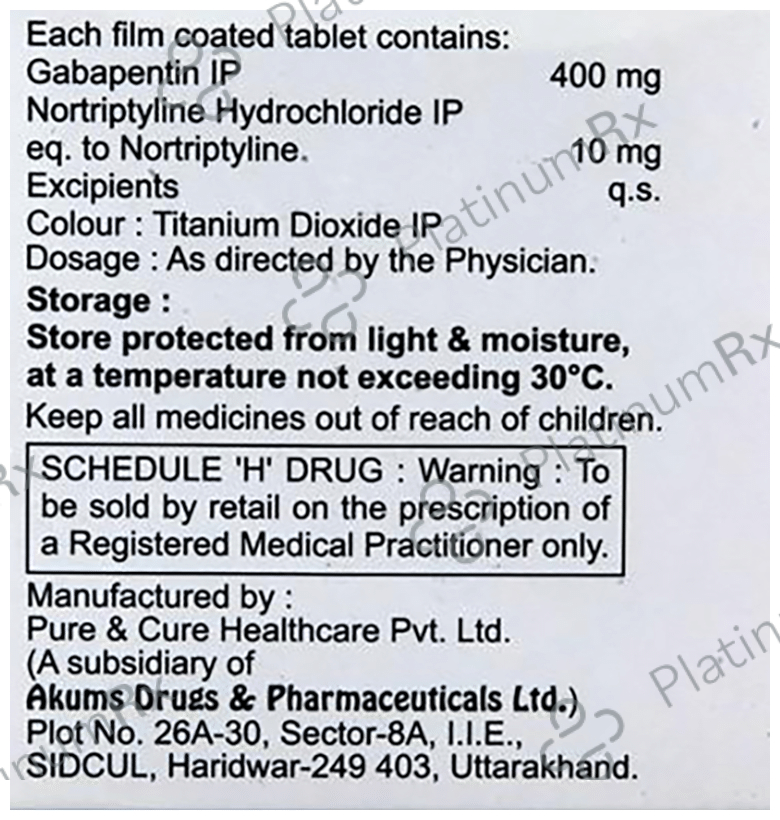 Laregab NT 400/10mg Tablet 10s