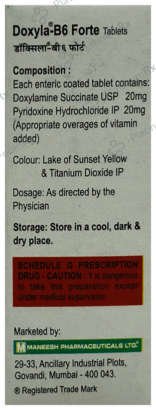 Doxyla B6 Forte 20mg/20mg Tablet
