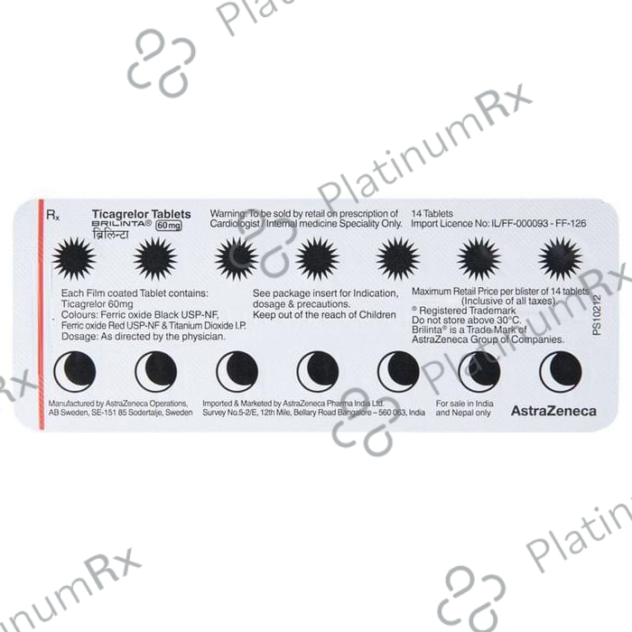 Brilinta 60mg Tablet 14s