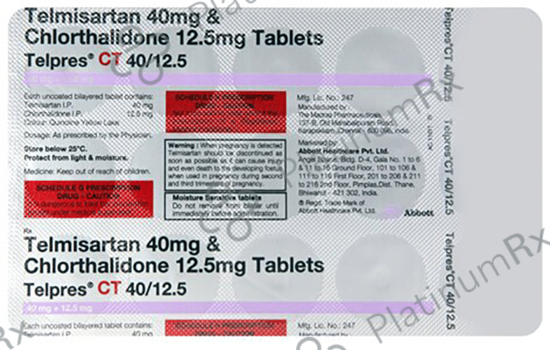 Telpres CT 40/12.5mg Tablet 15s